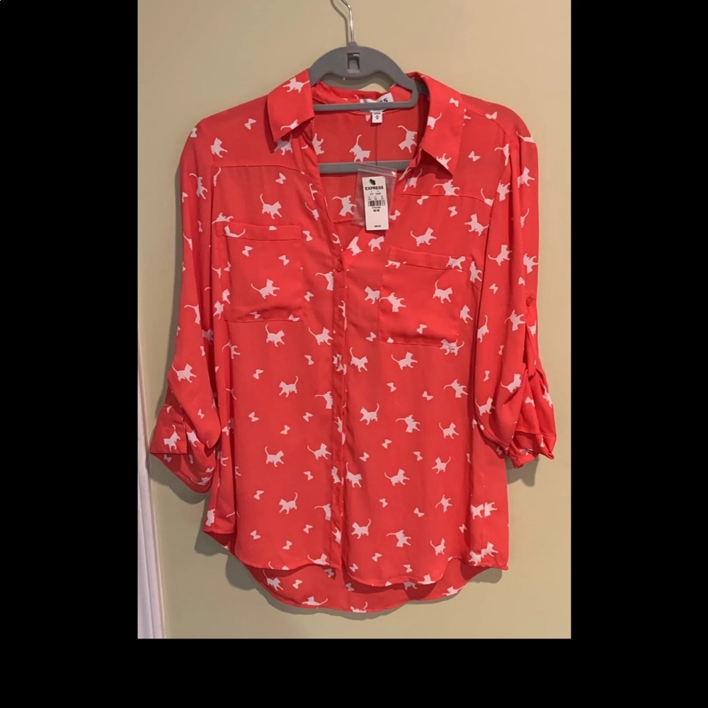 NWT Express Cat Blouse